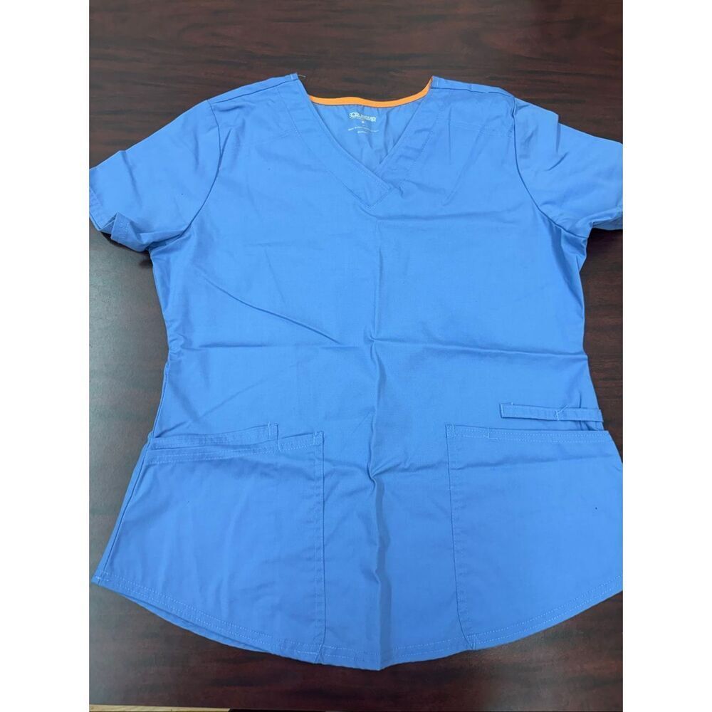 Scrubstar Ciel Blue Scrub Top Size Medium